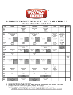 FARMINGTON GROUP EXERCISE STUDIO