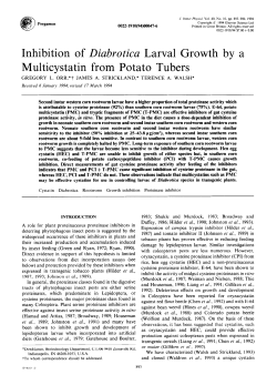 Inhibition of Diabrotica larval growth by a