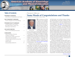 Some Words of Congratulations and Thanks