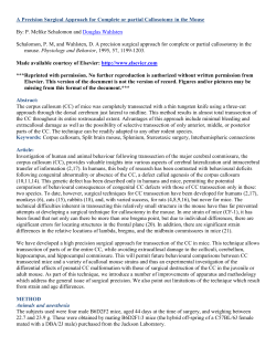 A Precision Surgical Approach for Complete or partial