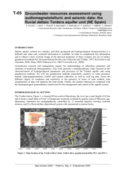 T-05 Groundwater resources assessment using