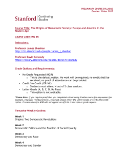 the preliminary syllabus