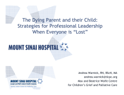 The Dying Parent and their Child