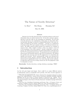 The Nature of Novelty Detection
