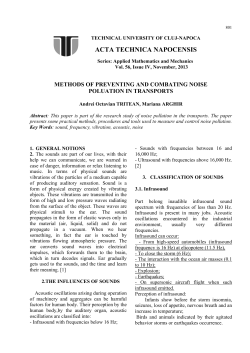 ACTA TECHNICA NAPOCENSIS