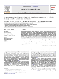 An experimental and theoretical analysis of molecular separations