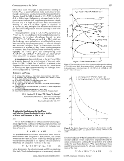 Bridging the gap between the gas phase and solution: transition in