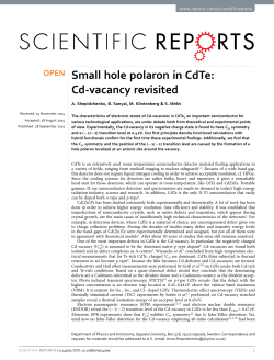Small hole polaron in CdTe: Cd