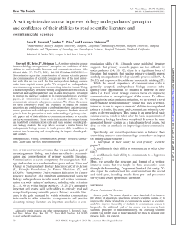 A writing-intensive course improves biology undergraduates