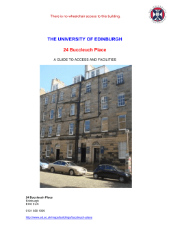 THE UNIVERSITY OF EDINBURGH. 24 Buccleuch Place.