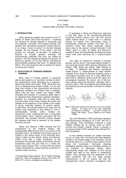 16.7 TOP-DOWN VS BOTTOM-UP GENESIS OF TORNADOES AND