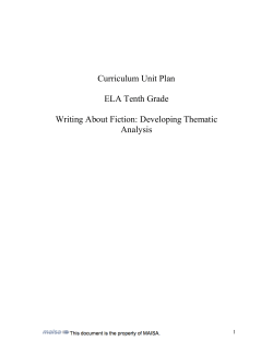 Literary Essay Thematic Analysis