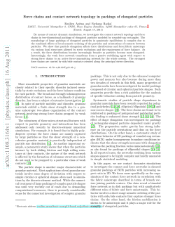 Force chains and contact network topology in packings of elongated