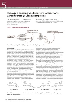 Hydrogen bonding vs. dispersive interactions: Carbohydrate