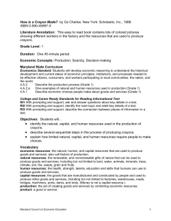 How is a Crayon Made? - Maryland Council on Economic Education