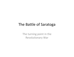 The Battle of Saratoga