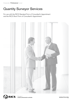 RICS Quantity Surveyor Services