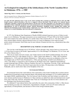 An Ecological Investigation of the Ichthyofauna of the North