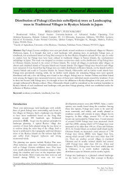 Distribution of Fukugi - University of Hawaii at Hilo