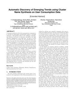 Automatic Discovery of Emerging Trends using Cluster Name