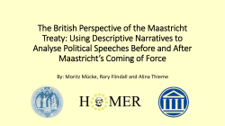 The British Perspective of the Maastricht Treaty: Using Descriptive