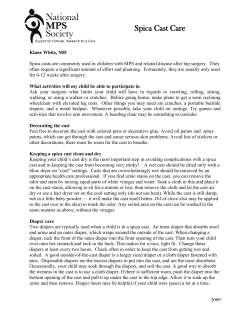 Spica Cast Care - National MPS Society