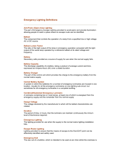 Emergency Lighting Definitions