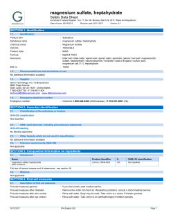 magnesium sulfate, heptahydrate - G