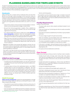 PLANNING GUIDELINES FOR TRIPS AND EVENTS