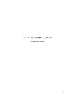 Institutions and Development 2003