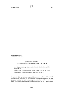 Extremist Poetry: Some Versions of the Sylvia Plath