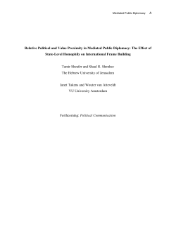 Mediated Public Diplomacy: An Exploration of Political Power and