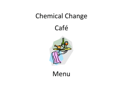 Chemical Change Caf&eacute; Menu