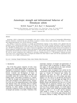 Anisotropic strength and deformational behavior