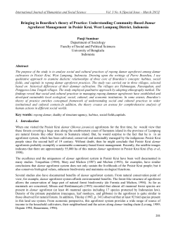 Bringing in Bourdieu`s theory of Practice