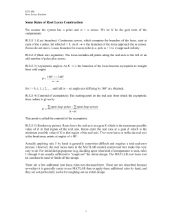 Some Rules of Root Locus Construction