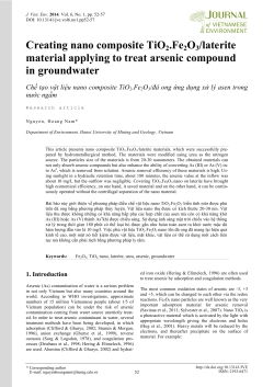 Creating nano composite TiO2.Fe2O3/laterite material applying to