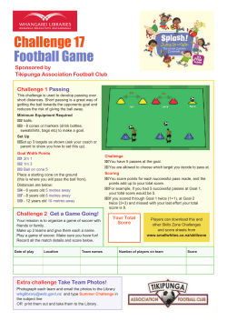 2015 Great Summer Challenge school holiday programme