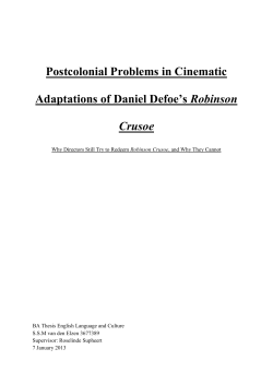 Postcolonial Problems in Cinematic Adaptations of Daniel Defoe`s