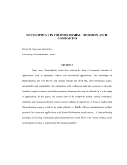 development in thermoforming thermoplastic composites