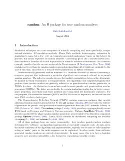 random: An R package for true random numbers