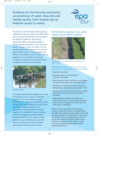 Guidance for the farming community