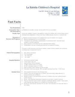 Fast Facts - La Rabida Children`s Hospital