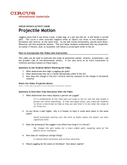 CIRCUS PHYSICS ACTIVITY GUIDE Projectile Motion
