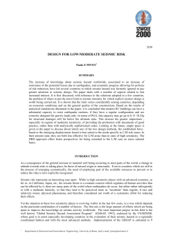 DESIGN FOR LOW/MODERATE SEISMIC RISK
