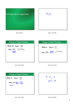 log 4 25 Change of Base Formula - Parkway C-2