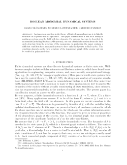 BOOLEAN MONOMIAL DYNAMICAL SYSTEMS Finite dynamical
