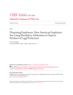 Disarming Employees - Scholarly Commons @ UNLV Law