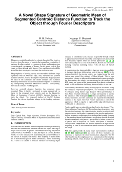 A Novel Shape Signature of Geometric Mean of Segmented