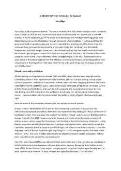 1 A BROKEN SYSTEM: To Mend or To Replace? John Biggs